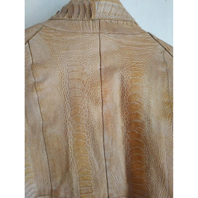 Pre-owned Bally Camel Ostrich Jacket