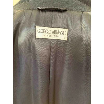 Pre-owned Giorgio Armani Coat In Black