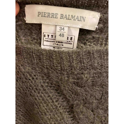 Pre-owned Pierre Balmain Wool Pull In Khaki