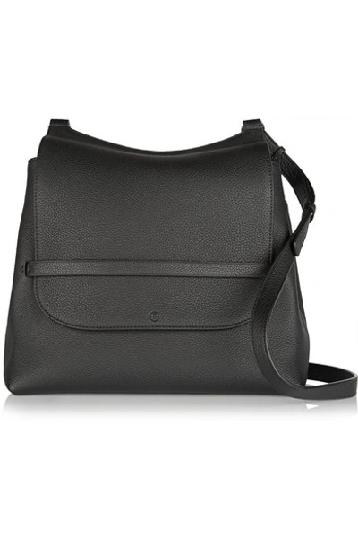 Shop The Row Sideby Textured-leather Shoulder Bag In Black