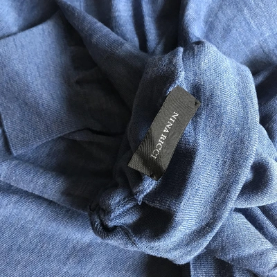 Pre-owned Nina Ricci Wool Pull In Blue