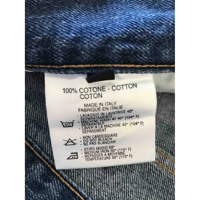 Pre-owned Gucci Blue Cotton Jeans