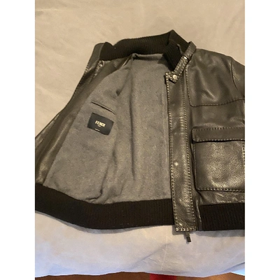 Pre-owned Fendi Brown Leather Jacket