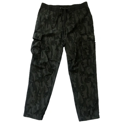 Pre-owned James Perse Trousers In Green