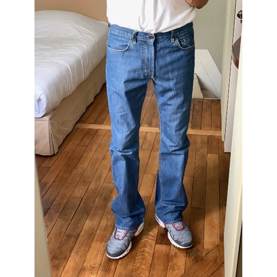 Pre-owned Miu Miu Blue Cotton Jeans