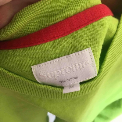 Pre-owned Supreme Green Cotton T-shirt