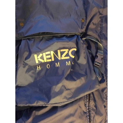 KENZO Pre-owned Trenchcoat In Blue
