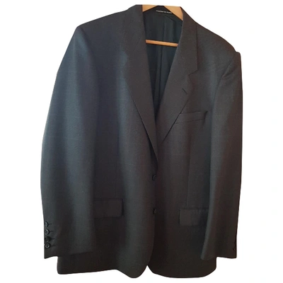 Pre-owned Saint Laurent Wool Jacket In Grey