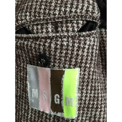 Pre-owned Msgm Waistcoat In Brown