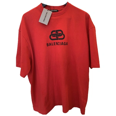 Pre-owned Balenciaga Red Cotton T-shirts