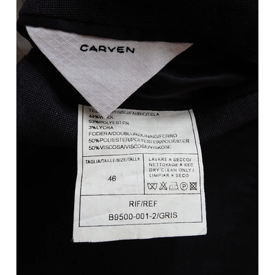 Pre-owned Carven Wool Vest In Anthracite