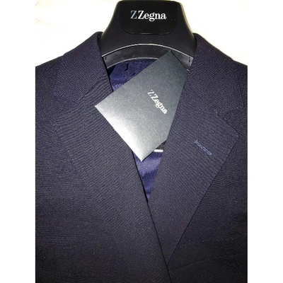 Pre-owned Z Zegna Blue Wool Jacket