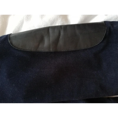 Pre-owned Maison Margiela Velvet Vest In Blue