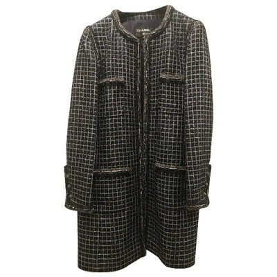 Pre-owned Chanel Navy Tweed Coat