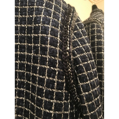 Pre-owned Chanel Navy Tweed Coat