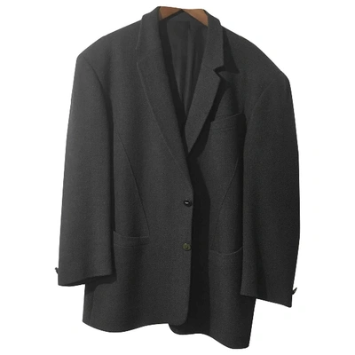 Pre-owned Mugler Grey Wool Jacket