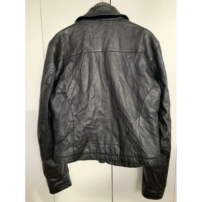 Pre-owned Emanuel Ungaro Leather Jacket In Black