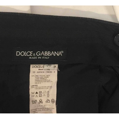 Pre-owned Dolce & Gabbana Wool Trousers In Grey