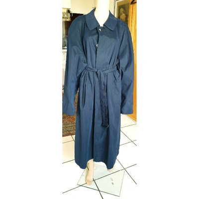 Pre-owned Emilio Pucci Blue Polyester Coat