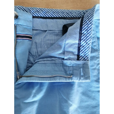 Pre-owned Tommy Hilfiger Blue Cotton Trousers