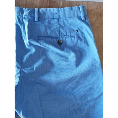 Pre-owned Tommy Hilfiger Blue Cotton Trousers
