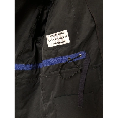 Pre-owned Acne Studios Trenchcoat In Navy