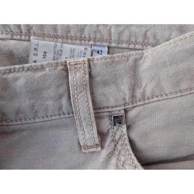 Pre-owned Armani Collezioni Trousers In Beige