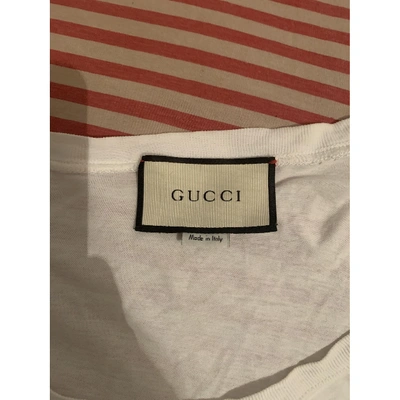 Pre-owned Gucci White Cotton T-shirts