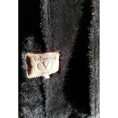 VALENTINO Pre-owned Leather Coat In Brown