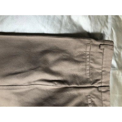 Pre-owned Costume National Wool Trousers In Ecru