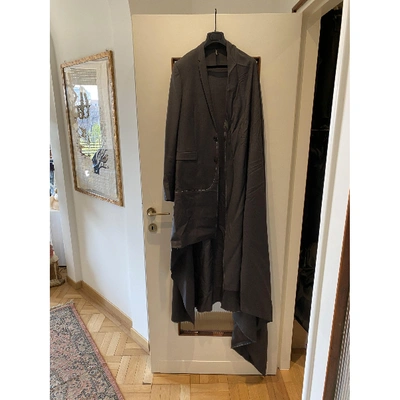 Pre-owned Dior Wool Coat In Anthracite