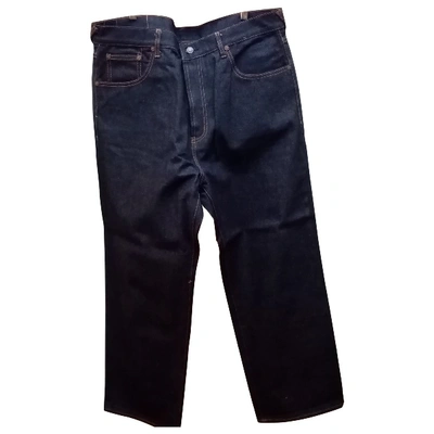 Pre-owned Evisu Navy Cotton Jeans