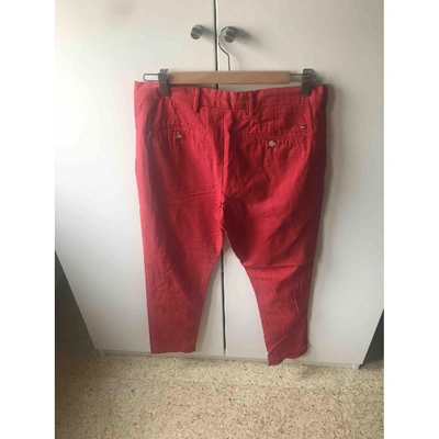 Pre-owned Tommy Hilfiger Trousers In Red