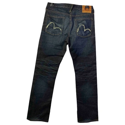 Pre-owned Evisu Straight Jeans In Blue