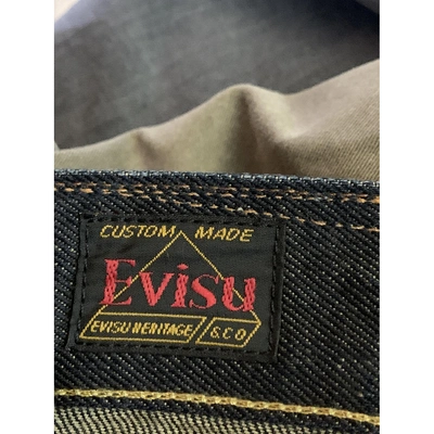 Pre-owned Evisu Straight Jeans In Blue