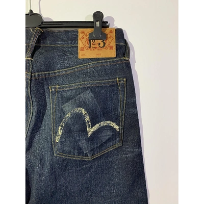 Pre-owned Evisu Straight Jeans In Blue