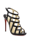 CHRISTIAN LOUBOUTIN Nicole Leather & Mesh Cage Sandals