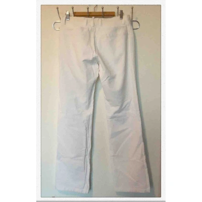 Pre-owned Daniele Alessandrini Trousers In White