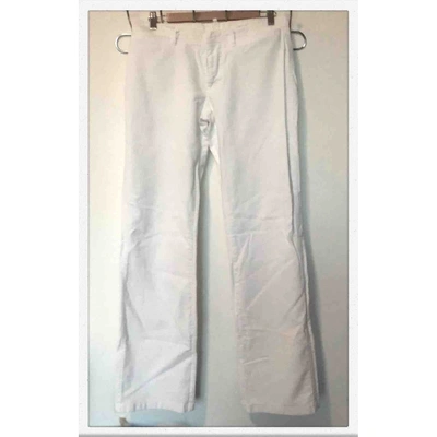 Pre-owned Daniele Alessandrini Trousers In White