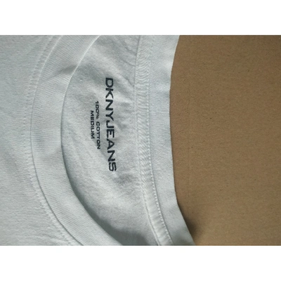 Pre-owned Dkny White Cotton T-shirt
