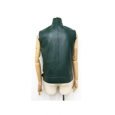 Pre-owned Fendi Green Leather Jacket