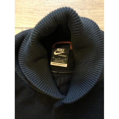 Pre-owned Nike Wool Coat In Black