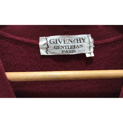 Pre-owned Givenchy Wool Vest In Burgundy