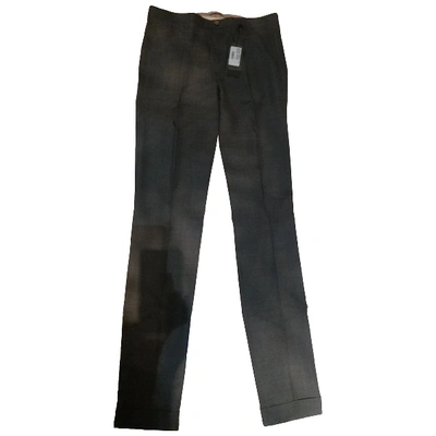 Pre-owned Eleventy Grey Wool Trousers