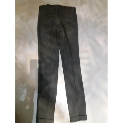 Pre-owned Eleventy Grey Wool Trousers