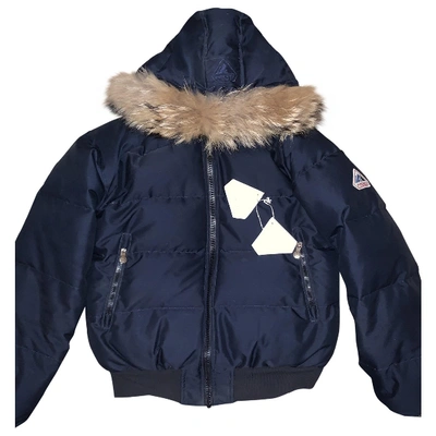 Pre-owned Pyrenex Blue Raccoon Jacket
