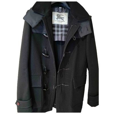 Pre-owned Burberry Black Wool Coats
