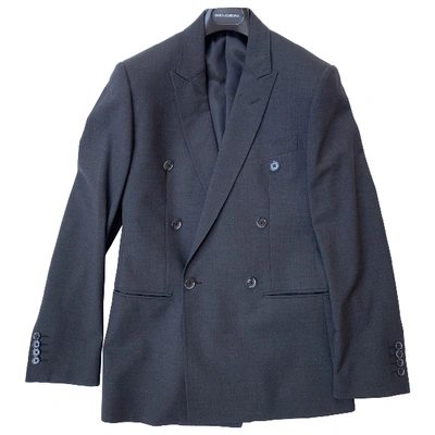 Pre-owned Dolce & Gabbana Anthracite Wool Jacket