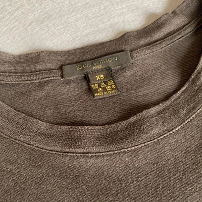 Pre-owned Louis Vuitton Linen T-shirt In Brown