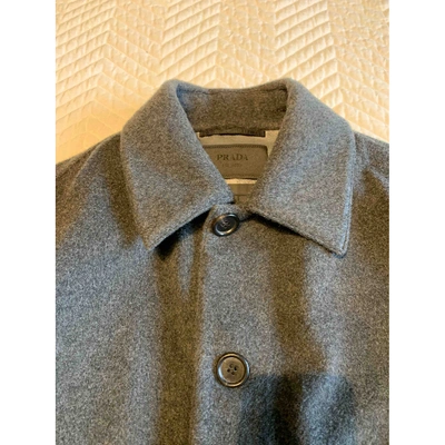 Pre-owned Prada Grey Cashmere Coat